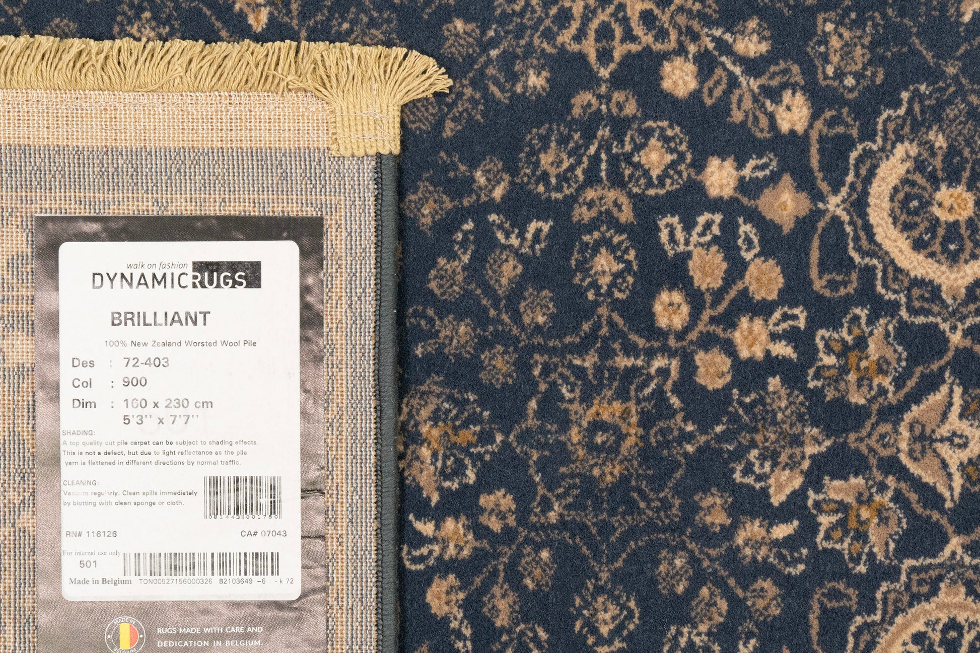 Brilliant Traditional Blue Distressed Medium Pile Rug