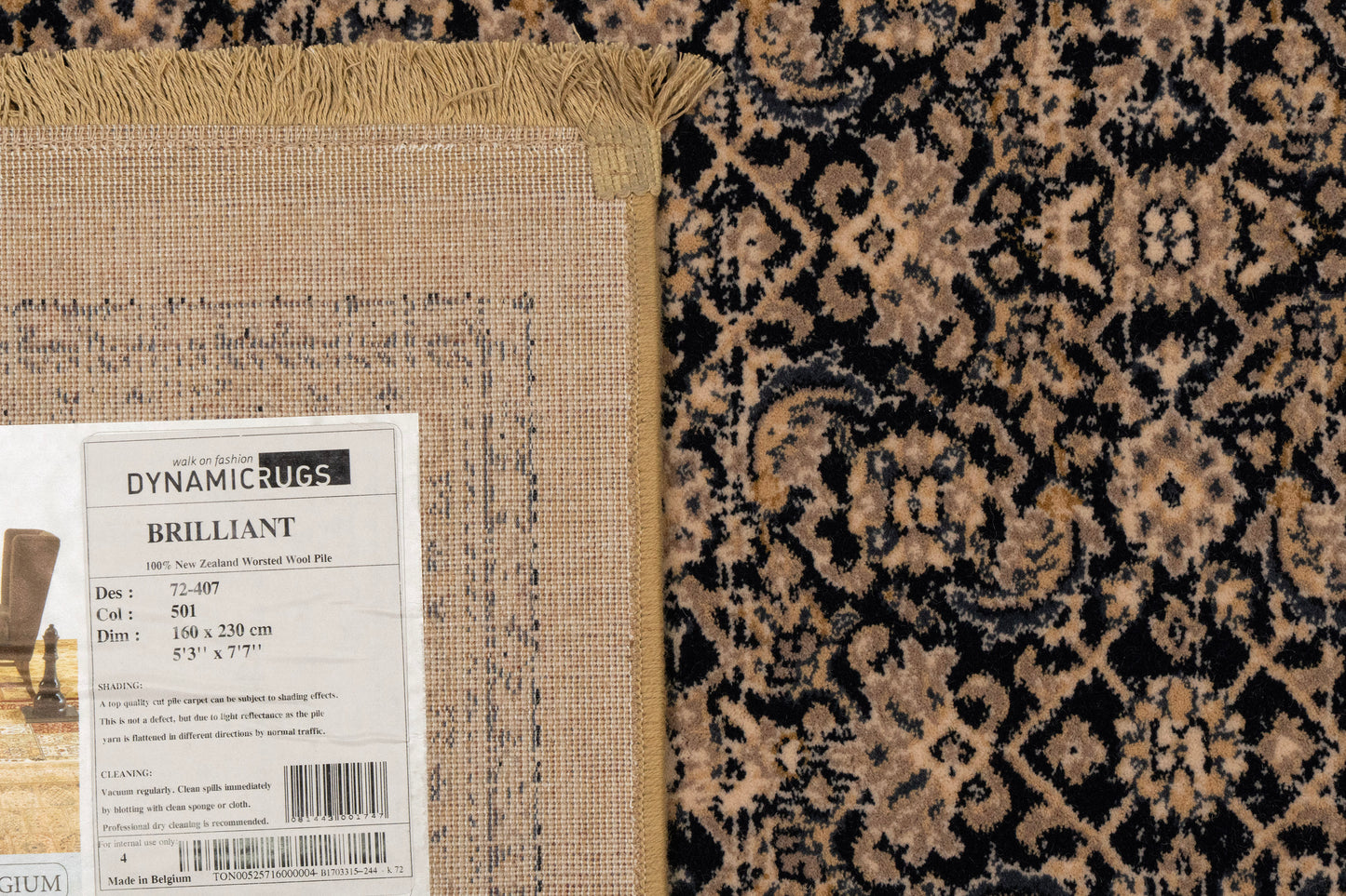 Brilliant Traditional Navy Distressed Medium Pile Rug