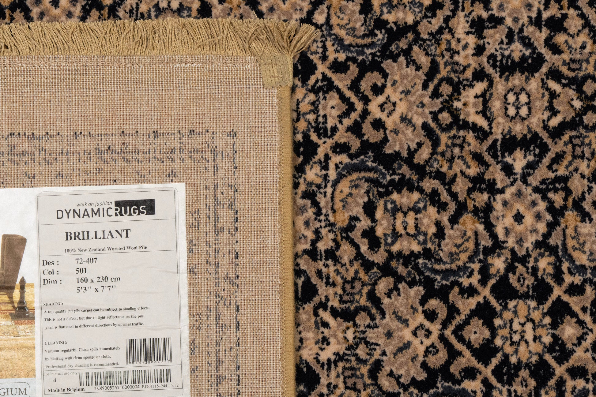 Brilliant Traditional Navy Distressed Medium Pile Rug