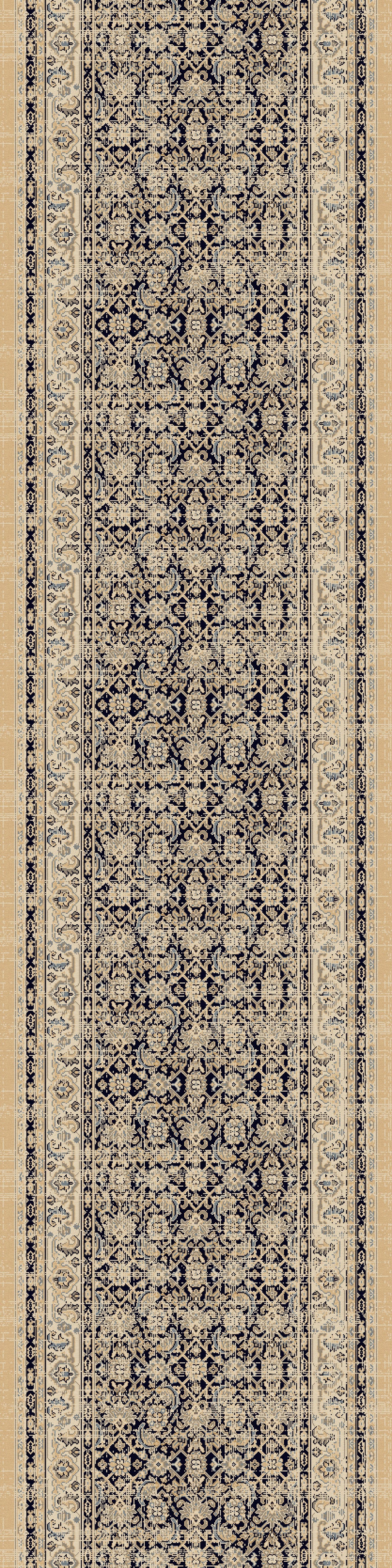 Brilliant Traditional Navy Distressed Medium Pile Rug