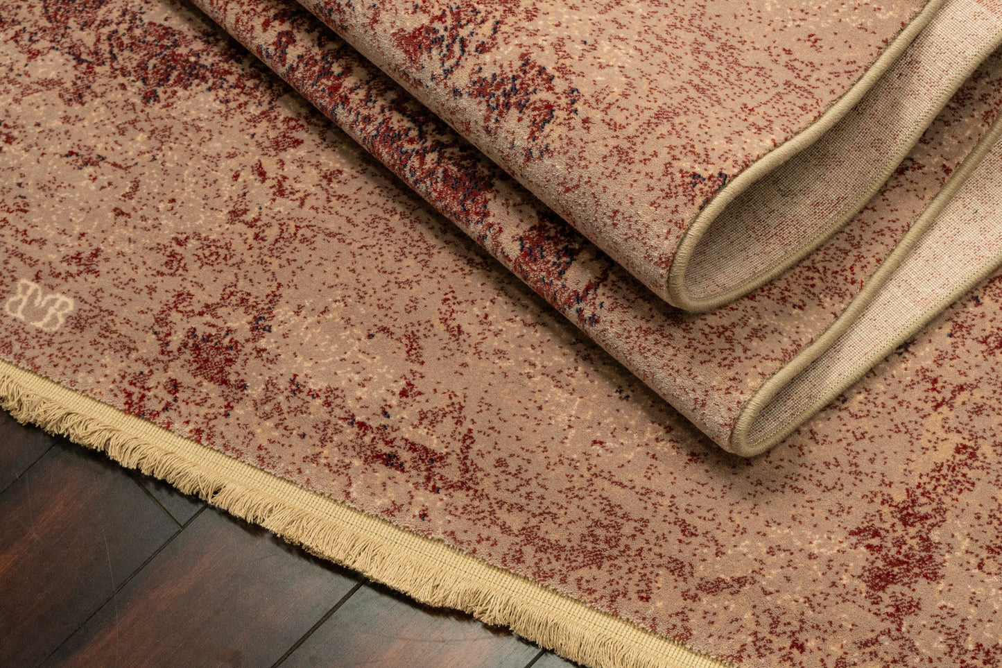 Brilliant Traditional Beige Distressed Medium Pile Rug