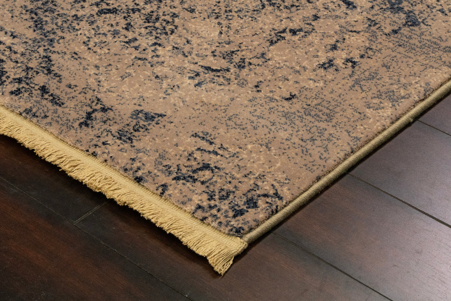 Brilliant Traditional Blue Distressed Medium Pile Rug
