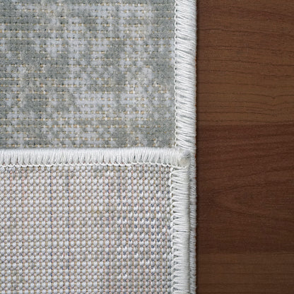 Bristol Contemporary Grey/Light Blue Abstract Low Pile Rug