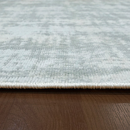 Bristol Contemporary Grey/Light Blue Abstract Low Pile Rug