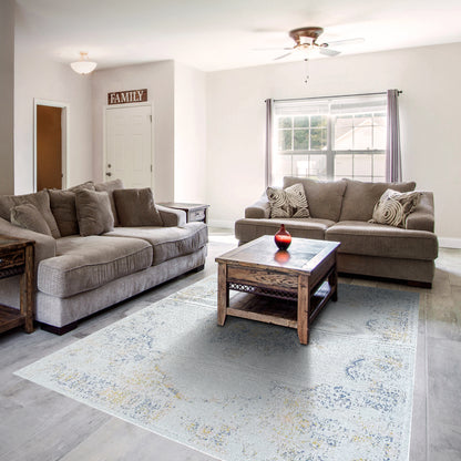 Bristol Transitional Multi Distressed Low Pile Rug
