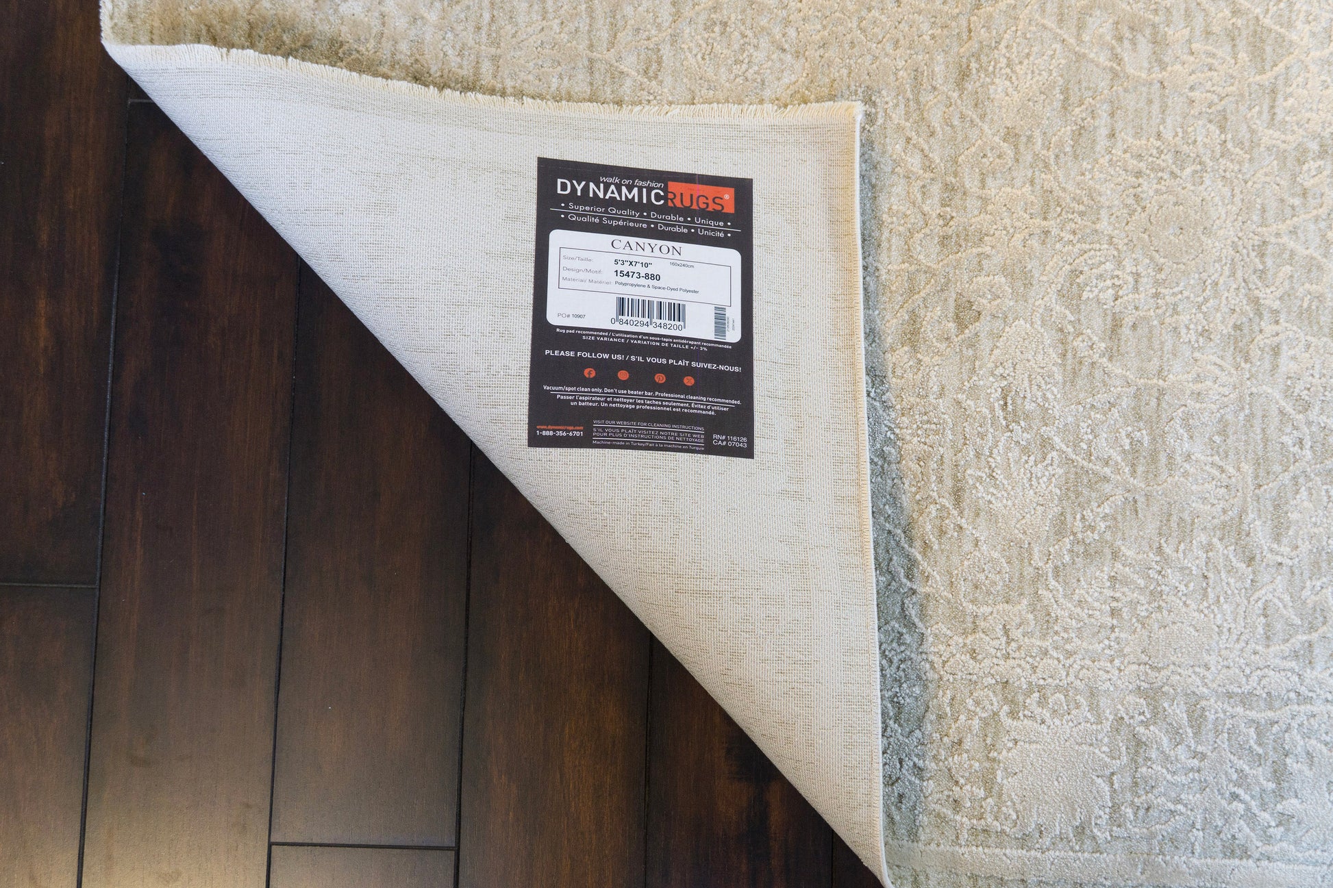 Canyon Traditional Beige/Light Beige Floral Medium Pile Rug