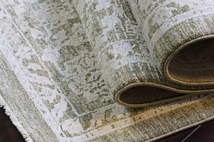 Canyon Traditional Beige/Light Beige/Cream Floral Medium Pile Rug