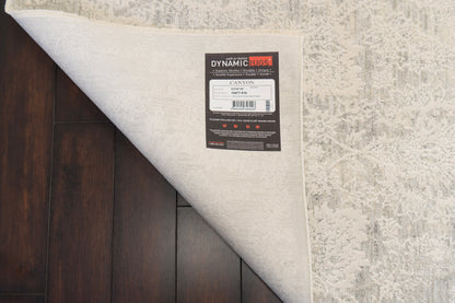 Canyon Transitional Grey/Cream Floral Medium Pile Rug