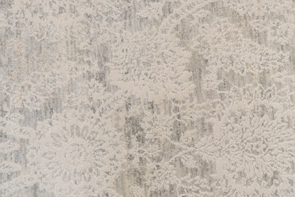 Canyon Transitional Grey/Cream Floral Medium Pile Rug