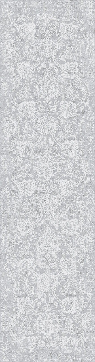 Canyon Transitional Grey/Cream Floral Medium Pile Rug