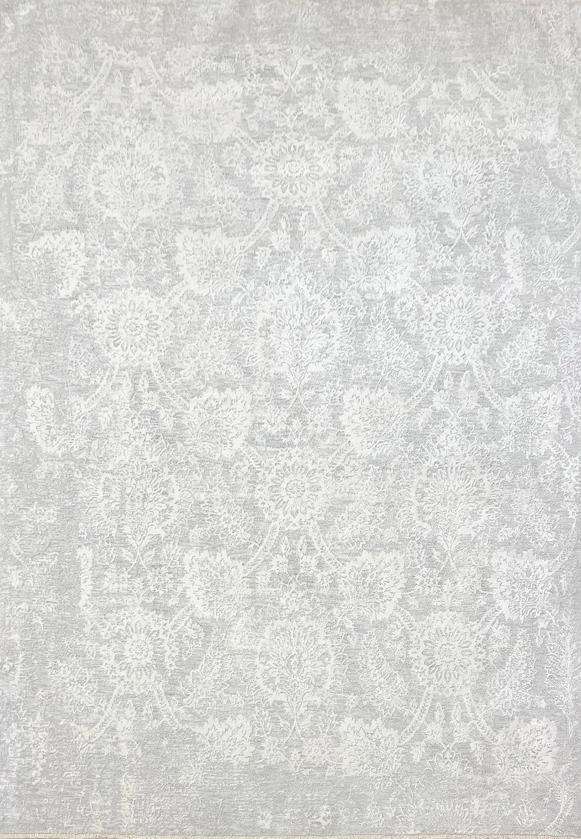 Canyon Transitional Grey/Cream Floral Medium Pile Rug