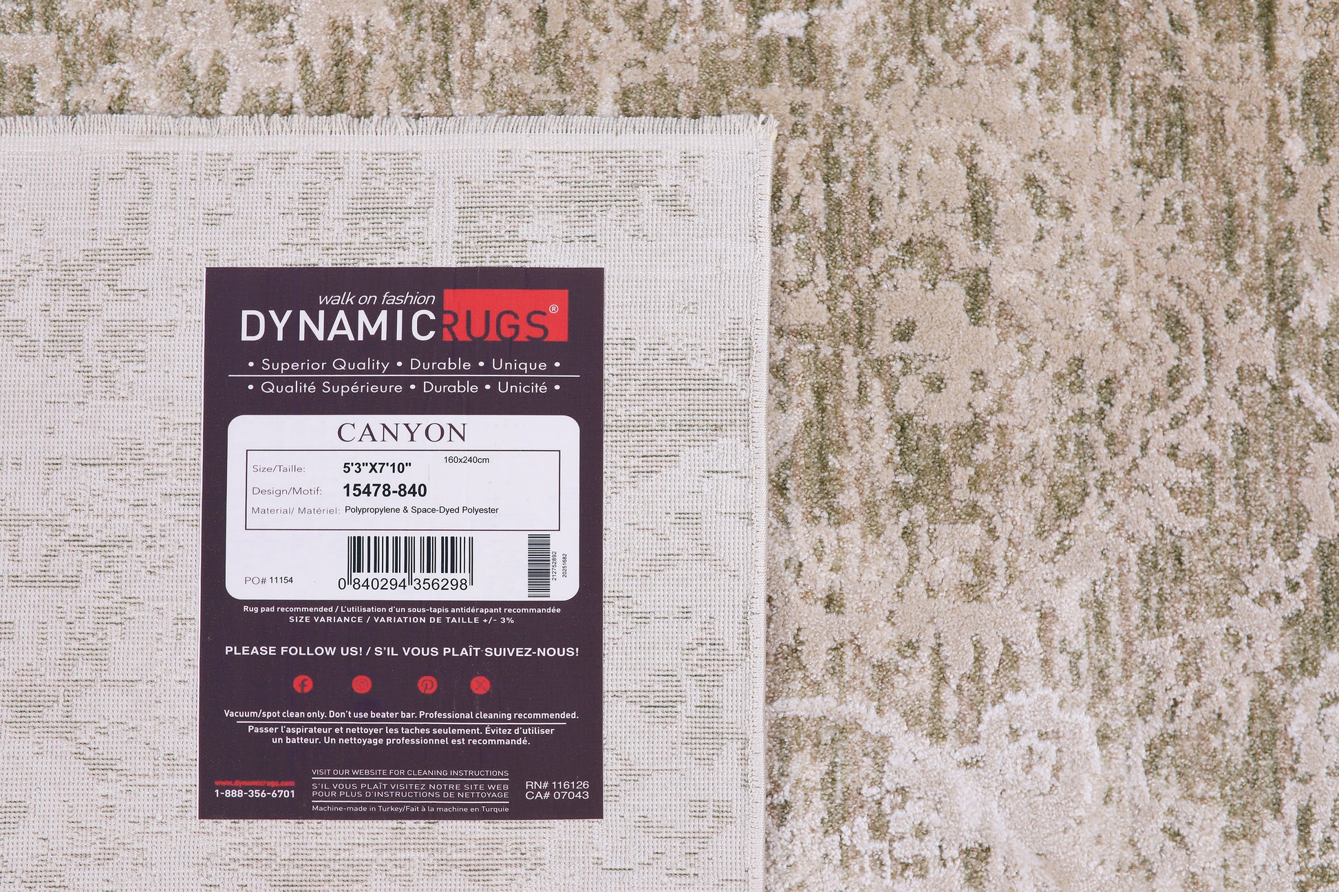 Canyon Transitional Beige/Sage Floral Medium Pile Rug