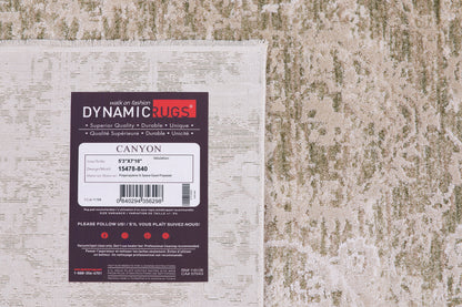 Canyon Transitional Beige/Sage Floral Medium Pile Rug