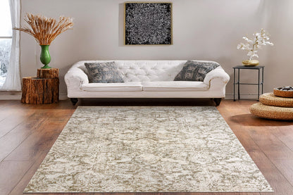 Canyon Transitional Beige/Sage Floral Medium Pile Rug