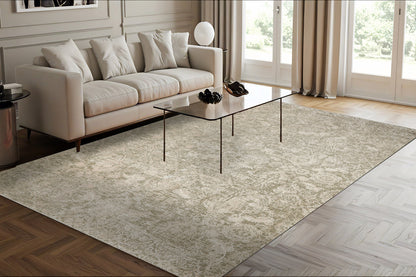 Canyon Transitional Beige/Sage Floral Medium Pile Rug