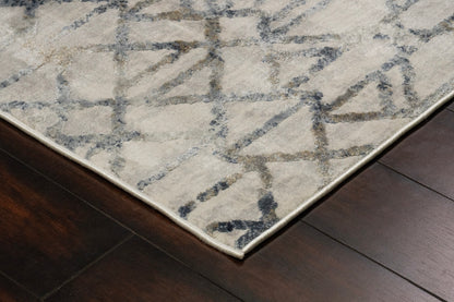 Castilla Modern Grey/Multi Distressed Medium Pile Rug