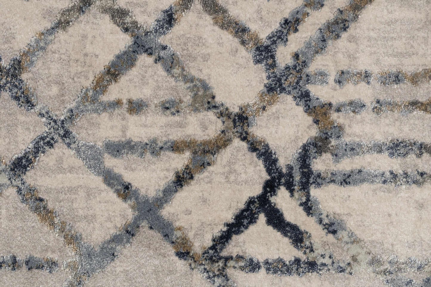 Castilla Modern Grey/Multi Distressed Medium Pile Rug