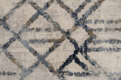 Castilla Modern Grey/Multi Distressed Medium Pile Rug
