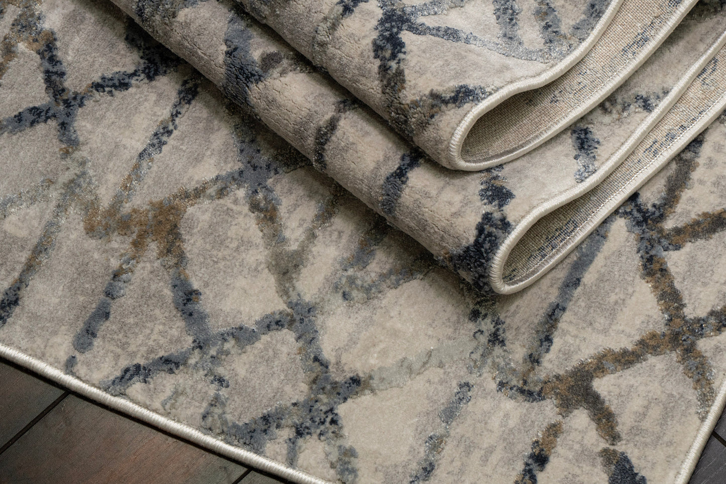 Castilla Modern Grey/Multi Distressed Medium Pile Rug