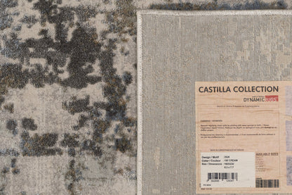 Castilla Modern Cream/Grey Distressed Medium Pile Rug