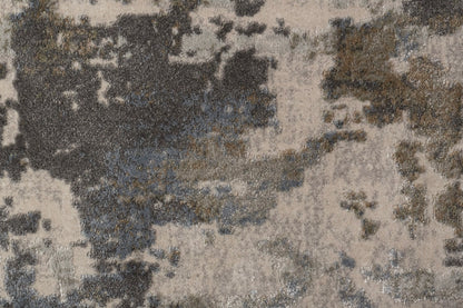 Castilla Modern Cream/Grey Distressed Medium Pile Rug