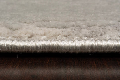 Castilla Modern Cream/Silver Distressed Medium Pile Rug