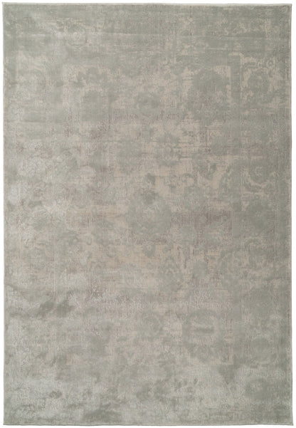 Castilla Modern Cream/Silver Distressed Medium Pile Rug