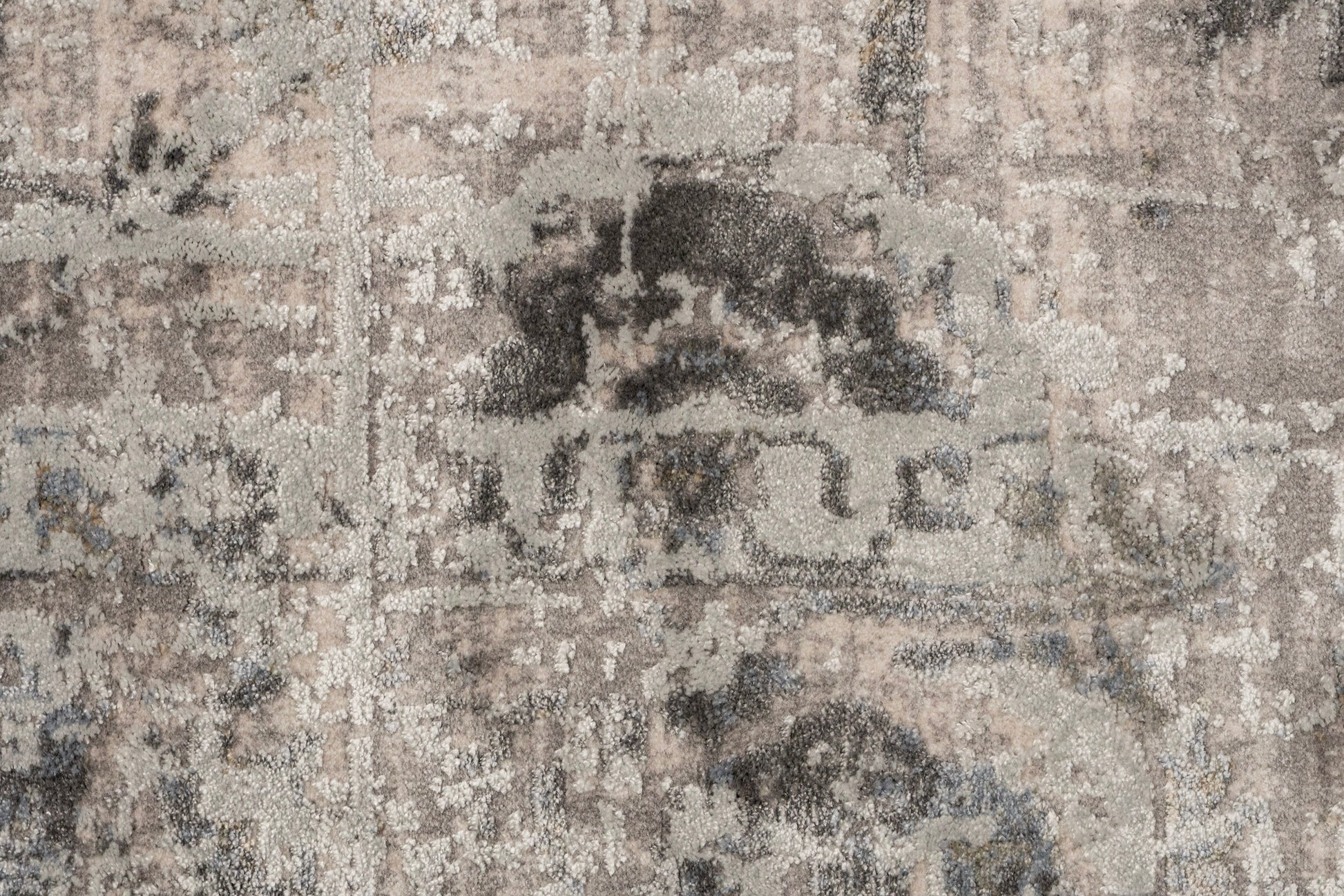 Castilla Modern Ivory/Grey Distressed Medium Pile Rug