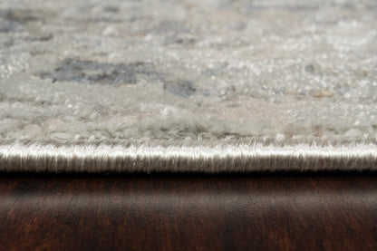 Castilla Modern Ivory/Grey Distressed Medium Pile Rug