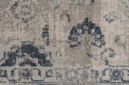 Castilla Modern Grey/Blue Distressed Medium Pile Rug