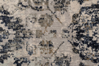 Castilla Modern Cream/Grey Distressed Medium Pile Rug