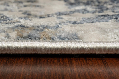 Castilla Modern Cream/Grey Distressed Medium Pile Rug