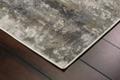 Castilla Modern Cream/Grey Distressed Medium Pile Rug