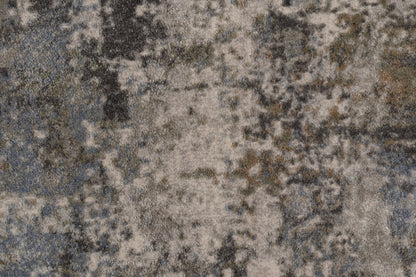 Castilla Modern Cream/Grey Distressed Medium Pile Rug