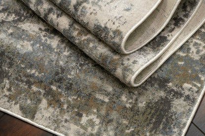 Castilla Modern Cream/Grey Distressed Medium Pile Rug