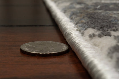 Castilla Modern Cream/Grey Distressed Medium Pile Rug