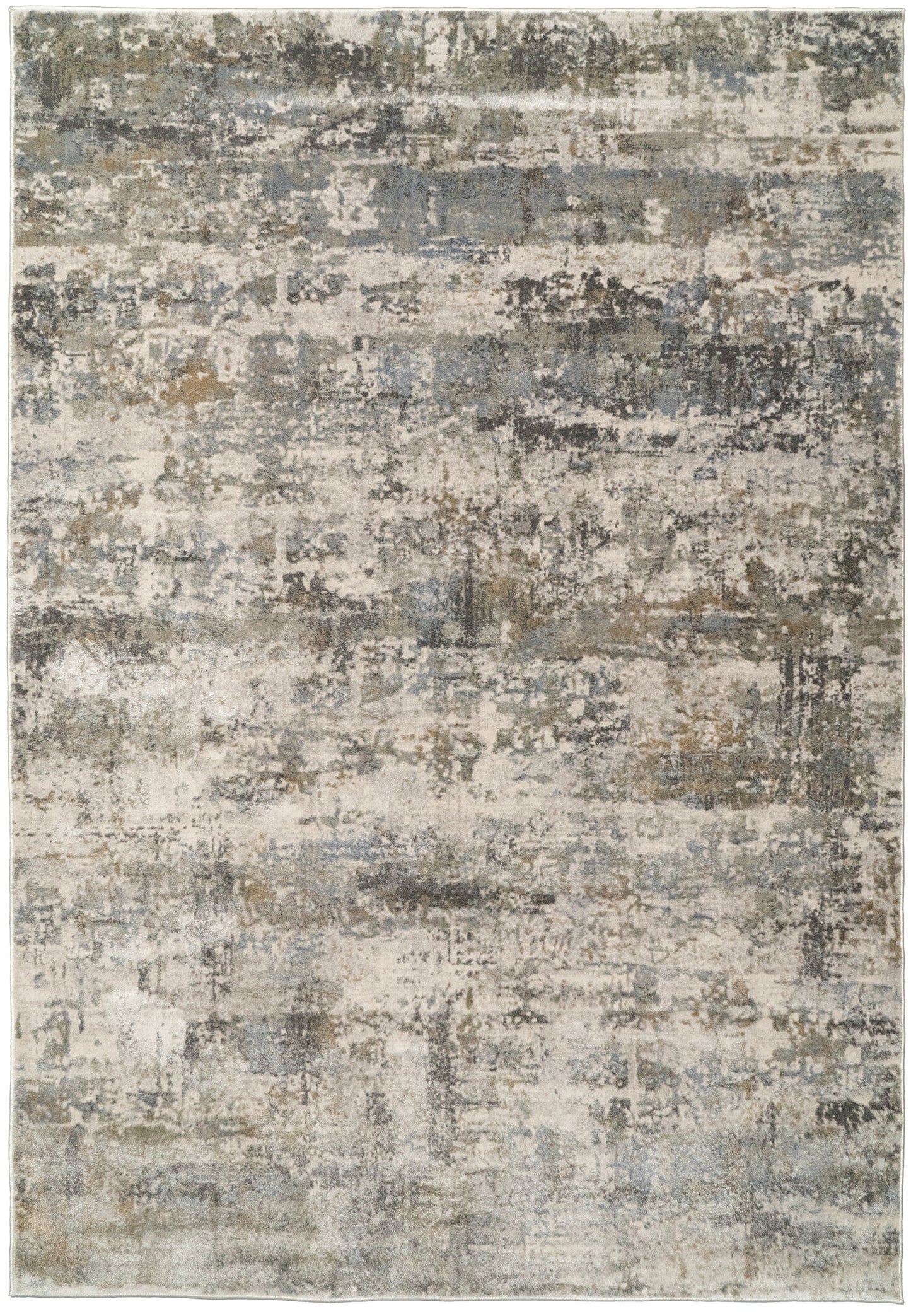 Castilla Modern Cream/Grey Distressed Medium Pile Rug