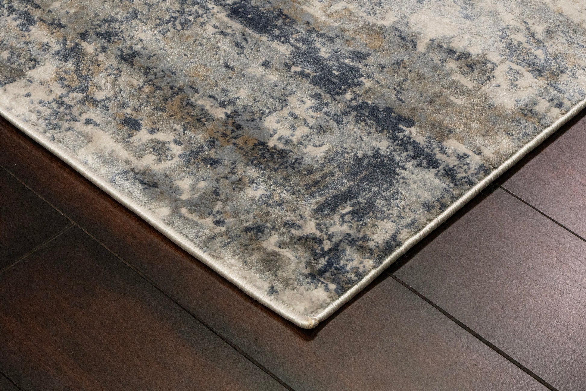 Castilla Modern Grey/Blue Distressed Medium Pile Rug