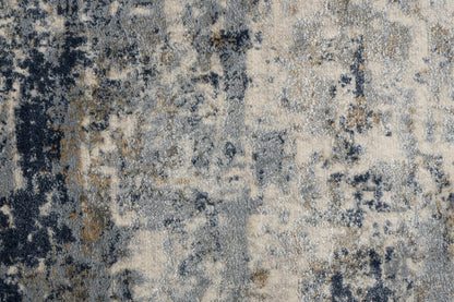 Castilla Modern Grey/Blue Distressed Medium Pile Rug