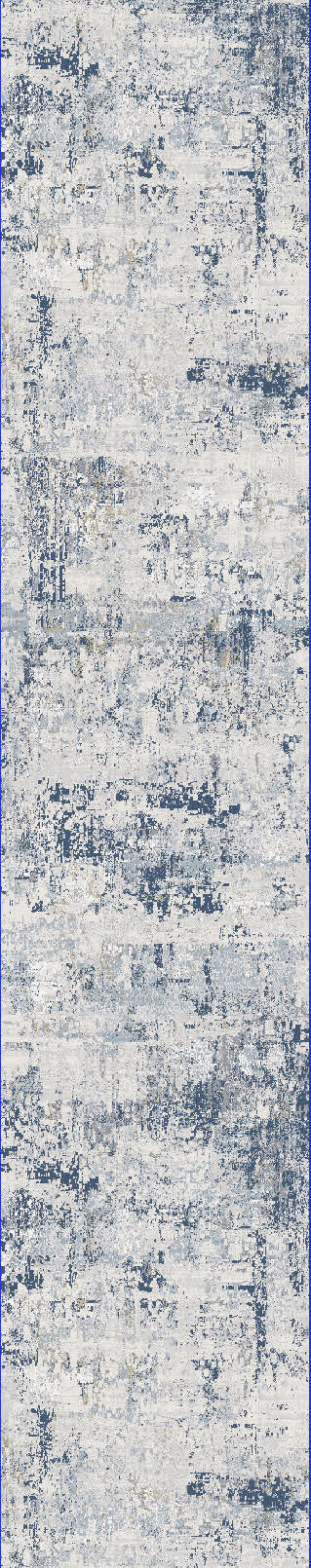 Castilla Modern Grey/Blue Distressed Medium Pile Rug