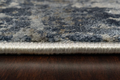 Castilla Modern Grey/Blue Distressed Medium Pile Rug