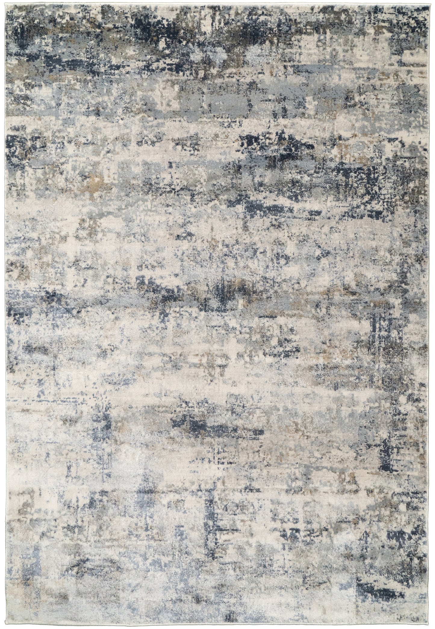 Castilla Modern Grey/Blue Distressed Medium Pile Rug