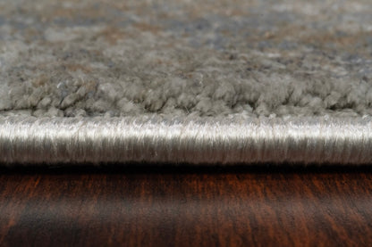 Castilla Modern Cream/Silver Distressed Medium Pile Rug