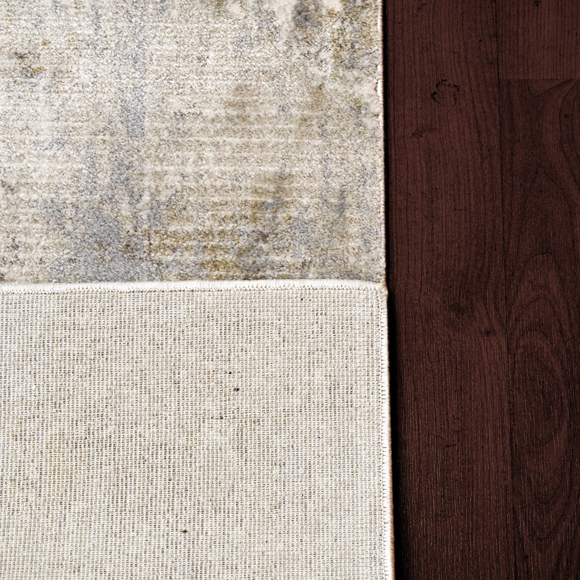 Castilla Modern Cream/Grey Distressed Medium Pile Rug