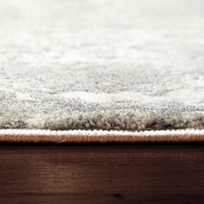 Castilla Modern Cream/Grey Distressed Medium Pile Rug