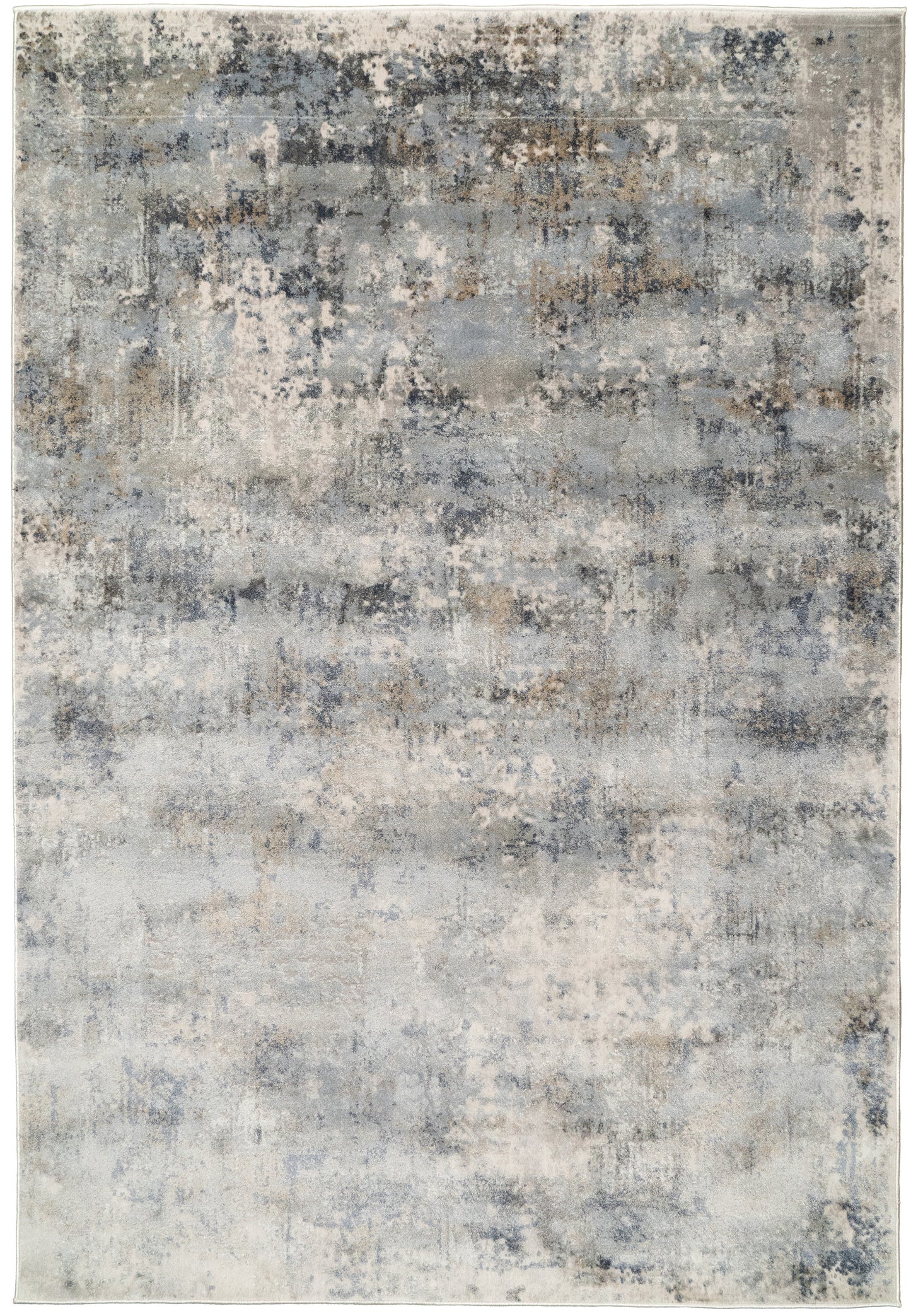 Castilla Modern Cream/Grey Distressed Medium Pile Rug
