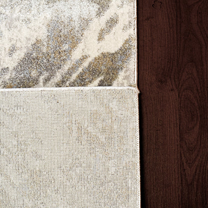 Castilla Modern Cream/Grey Distressed Medium Pile Rug