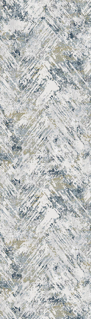 Castilla Modern Grey/Blue Distressed Medium Pile Rug