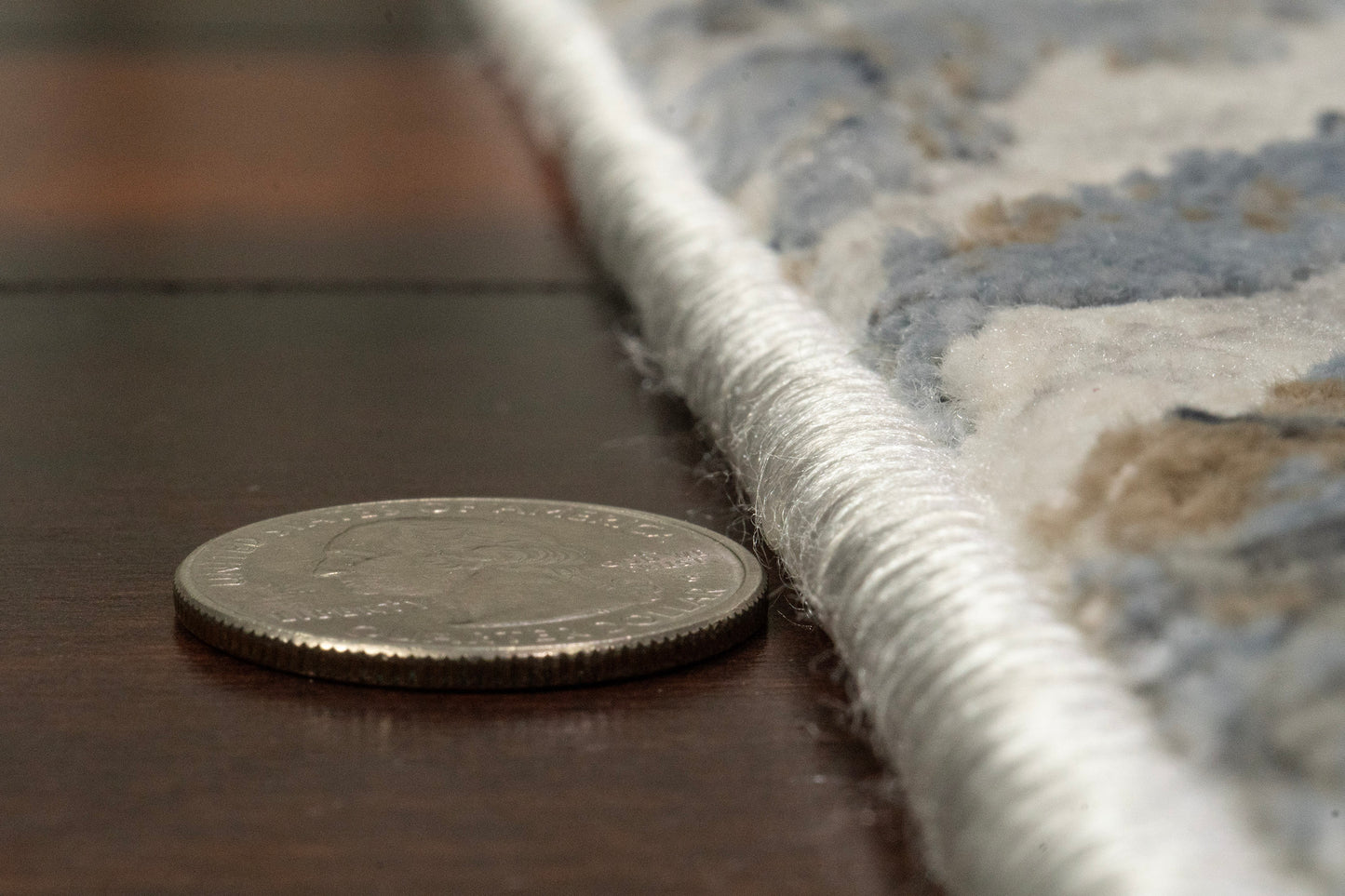 Castilla Modern Grey/Blue Distressed Medium Pile Rug