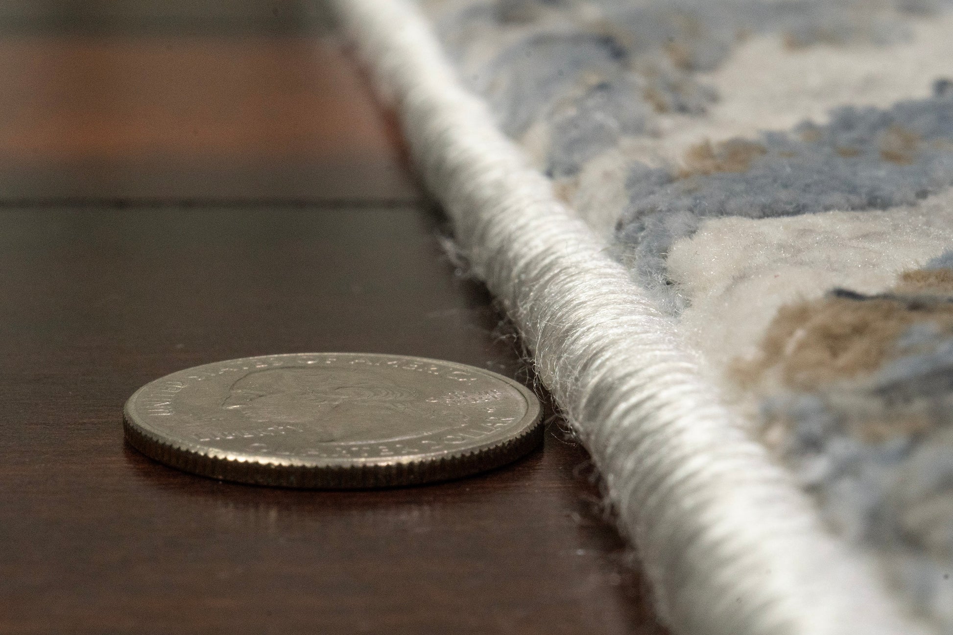 Castilla Modern Grey/Blue Distressed Medium Pile Rug